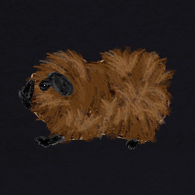 Nice Artwork showing a californian-colored Abyssinian Guinea Pig by JDHegemann